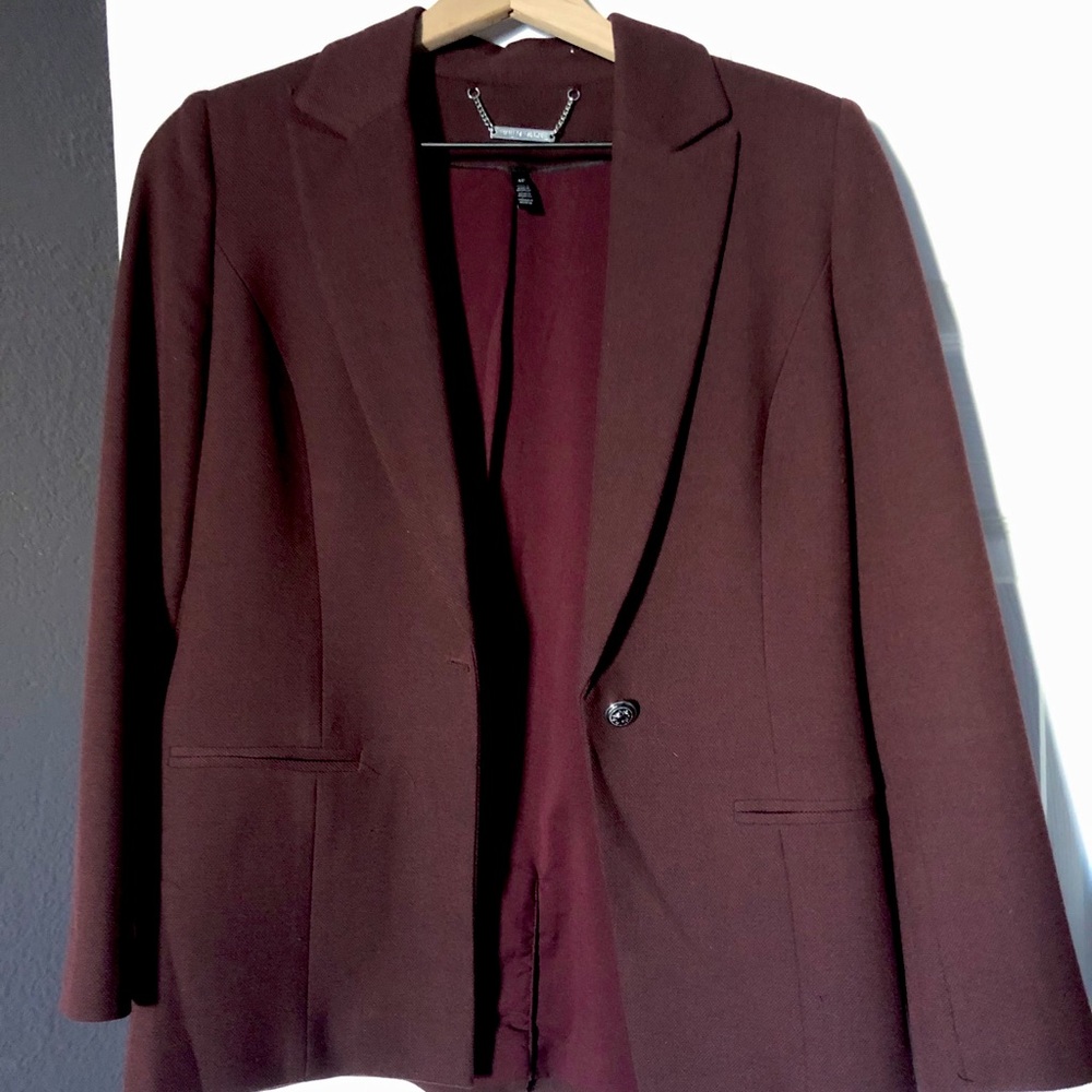 Burgundy Blazer - White House Black Market